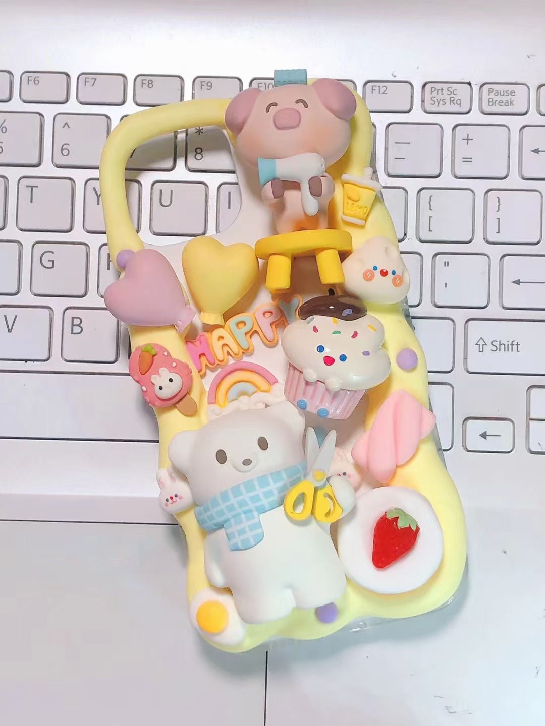 Rico  DIY Decoden Handmade Custom Cream Phone Case for iPhone