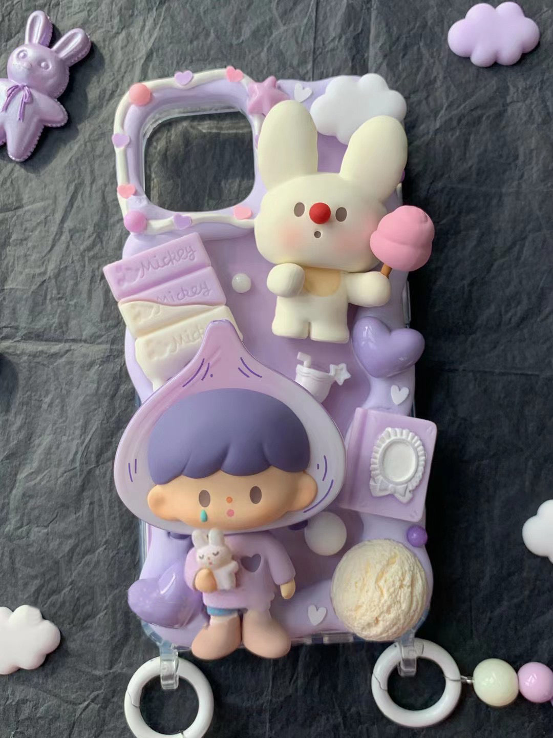 Sanrio｜DIY Decoden Handmade Custom Cream Phone Case for iPhone