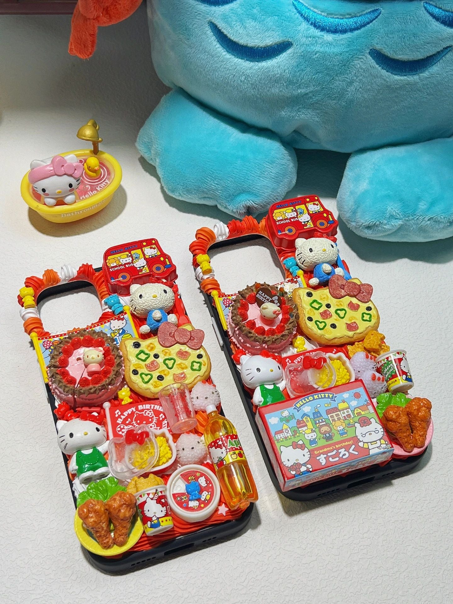 Decoden Phone Case DIY Kit Frosted Donut Bear Chick Cat Dog