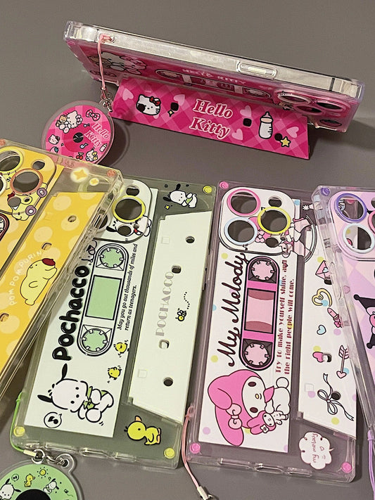Sanrio Cassettes Holder（With magnetic tape charm）Phone Case