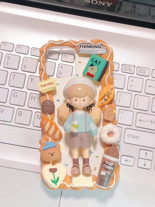 Molinta |  DIY Decoden Handmade Custom Cream Phone Case for iPhone Samsung | Phone Cover Accessories