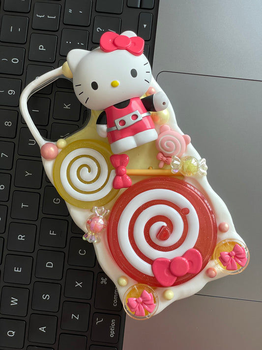 Hellokitty｜ DIY Decoden Handmade Custom Cream Phone Case for iPhone Samsung | Phone Cover Accessories