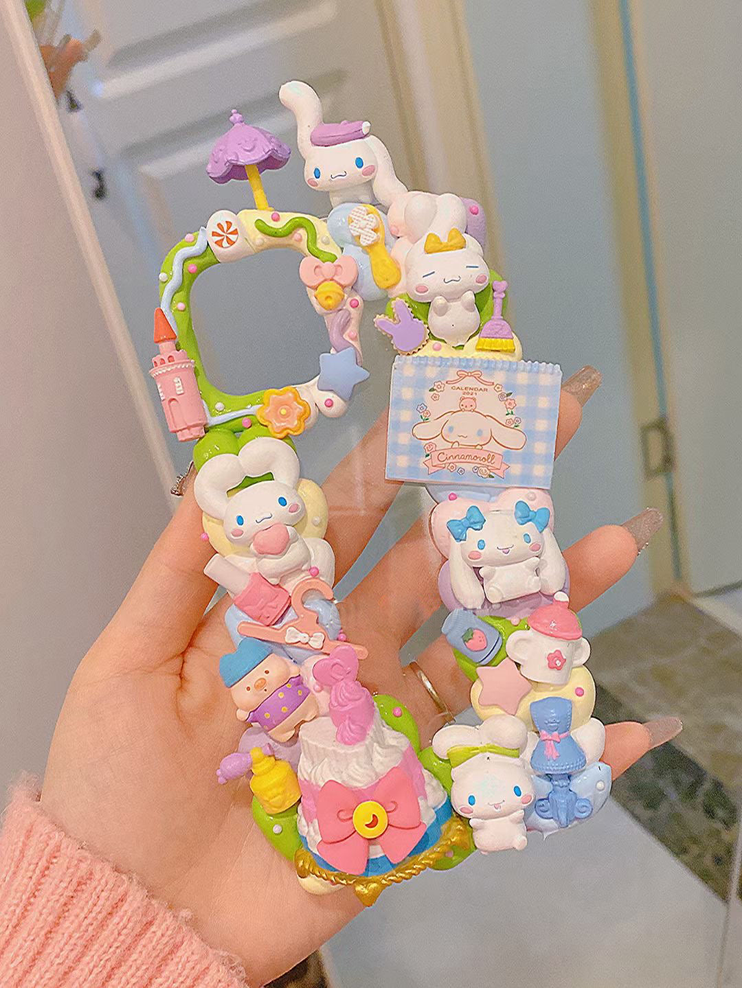 Cinnamoroll | Cute DIY Decoden Handmade Custom Cream Phone Case for iPhone Samsung | Phone Cover Accessories