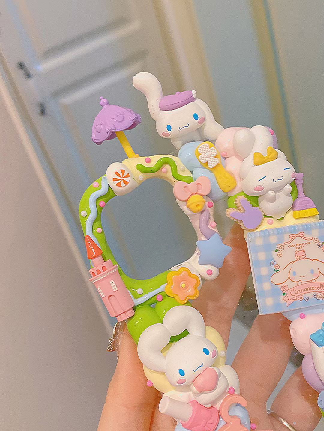 Cinnamoroll | Cute DIY Decoden Handmade Custom Cream Phone Case for iPhone Samsung | Phone Cover Accessories