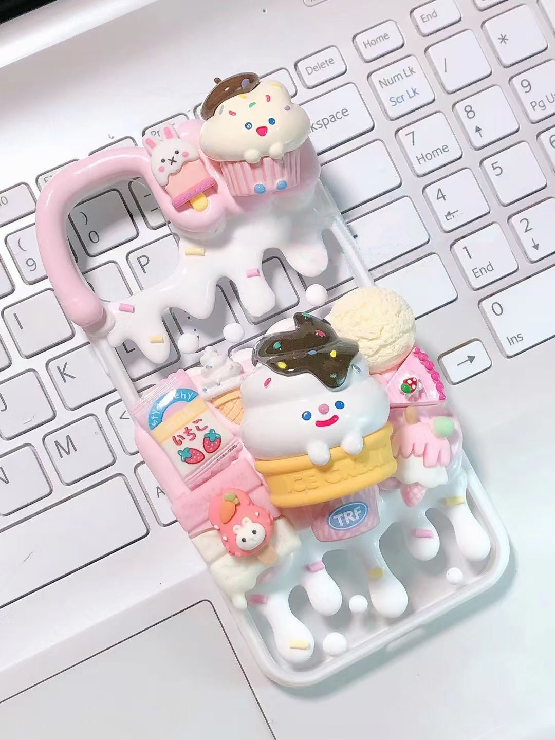 Rico  DIY Decoden Handmade Custom Cream Phone Case for iPhone