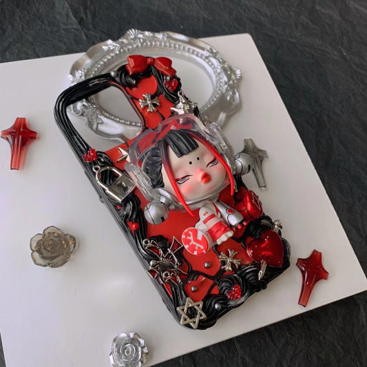 Skullpanda  | Popmart DIY Decoden Handmade Custom Cream Phone Case for iPhone Samsung | Phone Cover Accessories