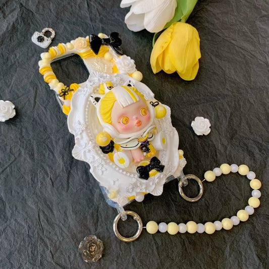 Skullpanda  | Popmart DIY Decoden Handmade Custom Cream Phone Case for iPhone Samsung | Phone Cover Accessories