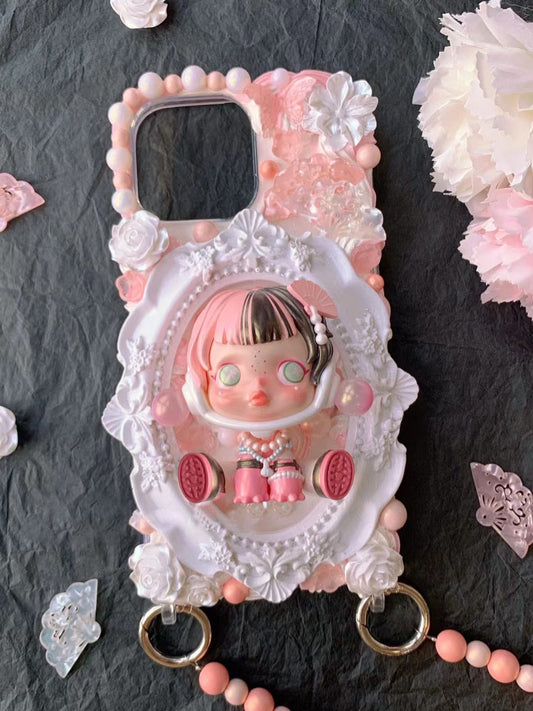 Skullpanda  | Popmart DIY Decoden Handmade Custom Cream Phone Case for iPhone Samsung | Phone Cover Accessories