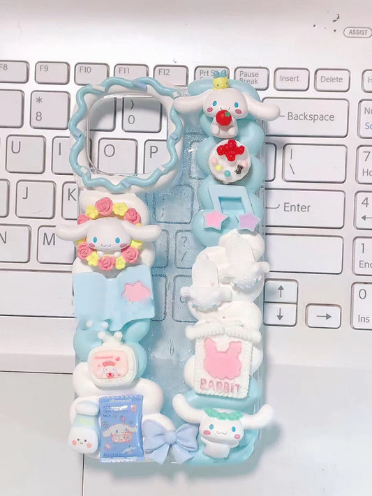 Cinnamoroll | DIY Decoden Handmade Custom Cream Phone Case for iPhone Samsung | Phone Cover Accessories