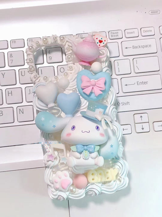 Cinnamoroll | DIY Decoden Handmade Custom Cream Phone Case for iPhone Samsung | Phone Cover Accessories