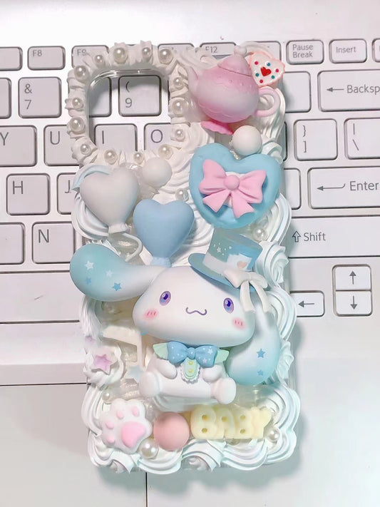 Cinnamoroll | DIY Decoden Handmade Custom Cream Phone Case for iPhone Samsung | Phone Cover Accessories