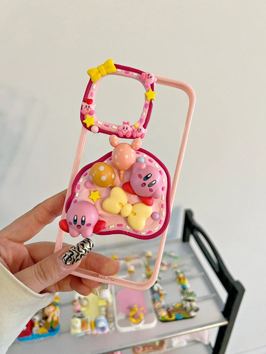 Kirby | DIY Decoden Handmade Custom Cream Phone Case for iPhone Samsung | Phone Cover Accessories