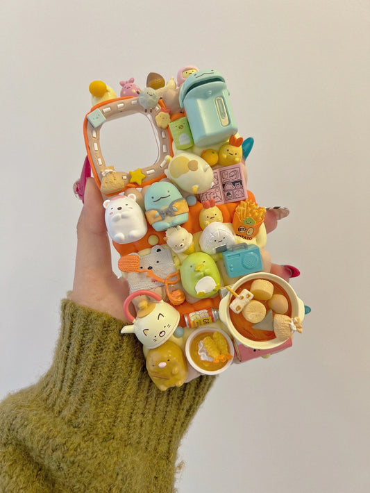 Sumikkogurashi| DIY Decoden Handmade Custom Cream Phone Case for iPhone Samsung | Phone Cover Accessories