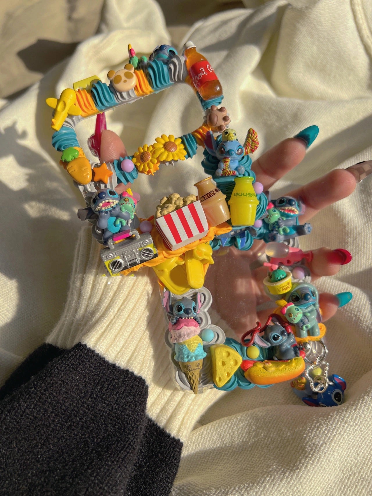 Stitch | DIY Decoden Handmade Custom Cream Phone Case for iPhone Samsung | Phone Cover Accessories