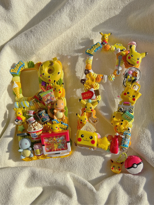 Pikachu | DIY Decoden Handmade Custom Cream Phone Case for iPhone Samsung | Phone Cover Accessories