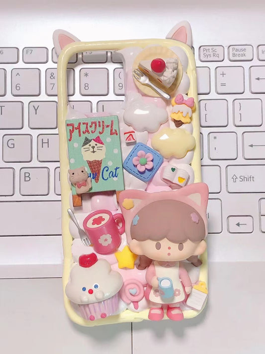 Molinta | DIY Decoden Handmade Custom Cream Phone Case for iPhone Samsung | Phone Cover Accessories