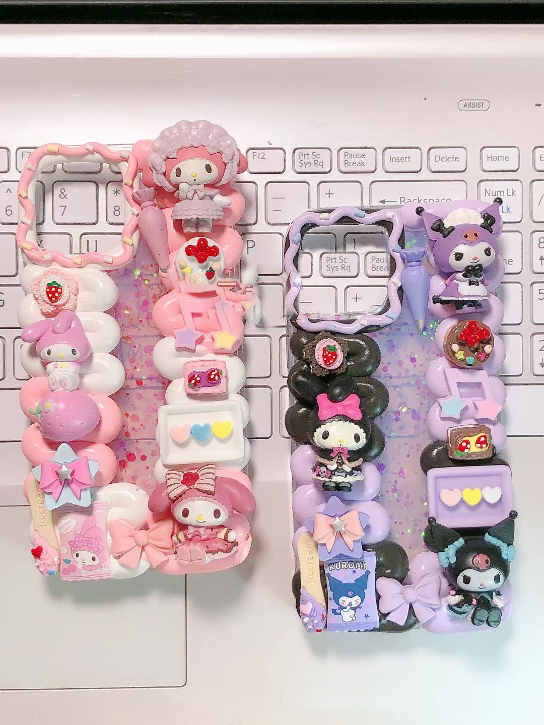 My Melody / Kuromi | DIY Decoden Handmade Custom Cream Phone Case for iPhone Samsung | Phone Cover Accessories