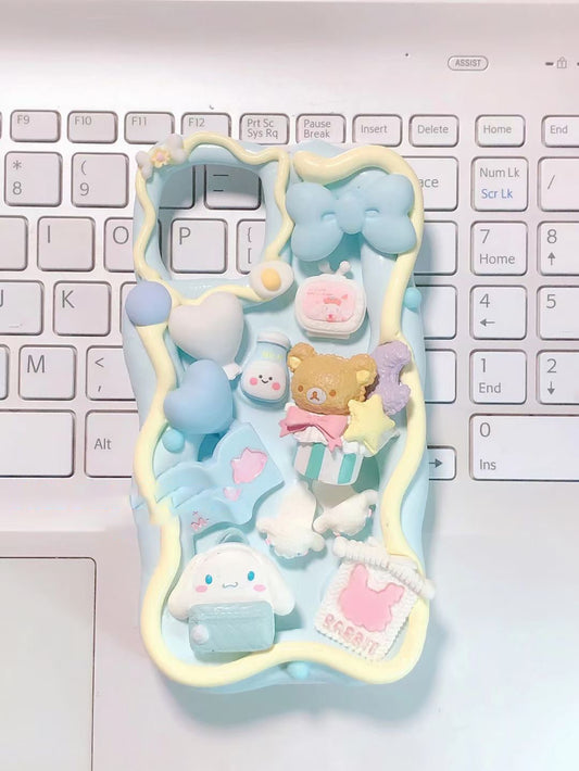 Cinnamoroll | DIY Decoden Handmade Custom Cream Phone Case for iPhone Samsung | Phone Cover Accessories