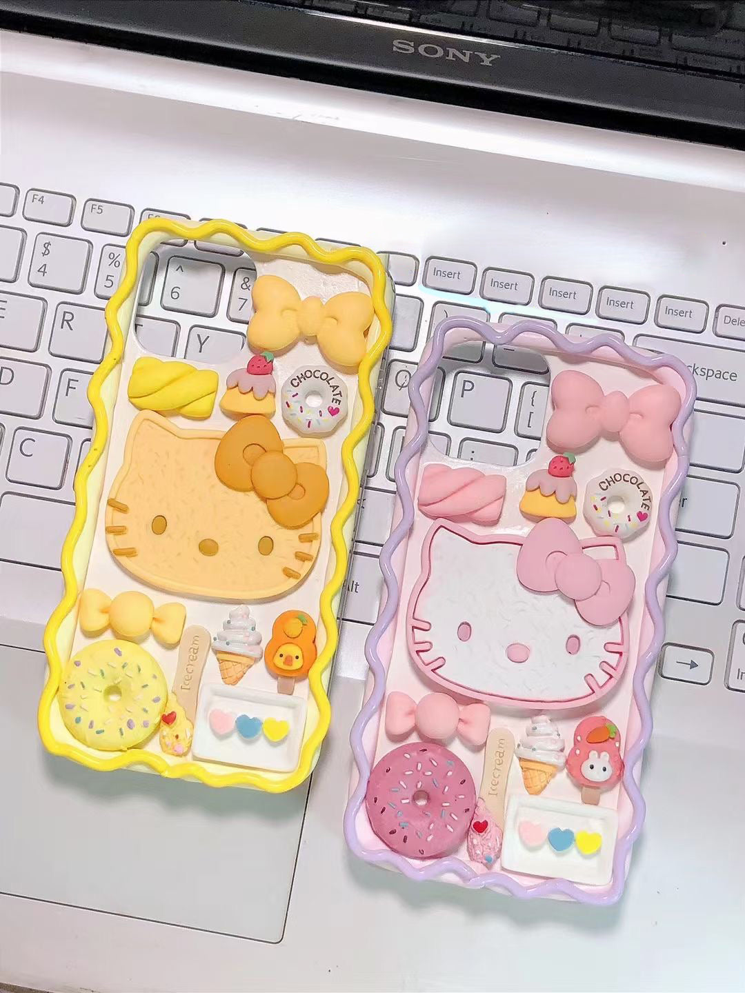 Hello Kitty | DIY Decoden Handmade Custom Cream Phone Case for iPhone Samsung | Phone Cover Accessories