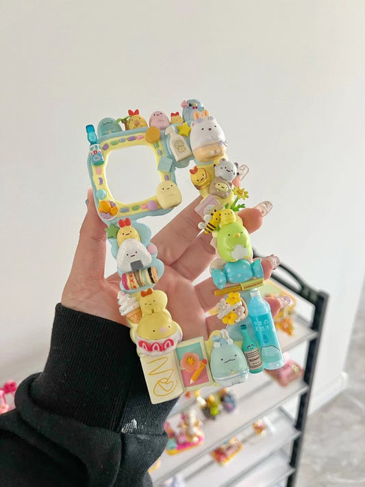 Sumikko Gurashi | DIY Decoden Handmade Custom Cream Phone Case for iPhone Samsung | Phone Cover Accessories