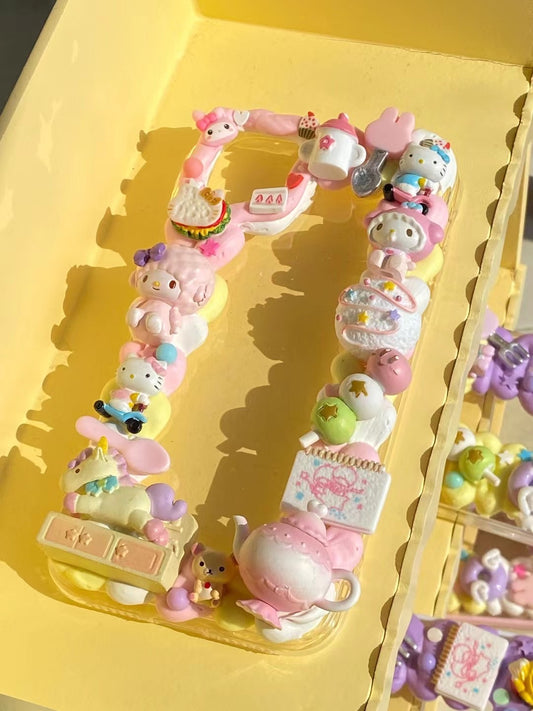 Sanrio｜DIY Decoden Handmade Custom Cream Phone Case for iPhone Samsung | Phone Cover Accessories