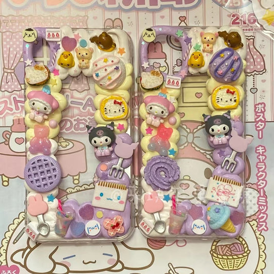 Sanrio｜DIY Decoden Handmade Custom Cream Phone Case for iPhone Samsung | Phone Cover Accessories