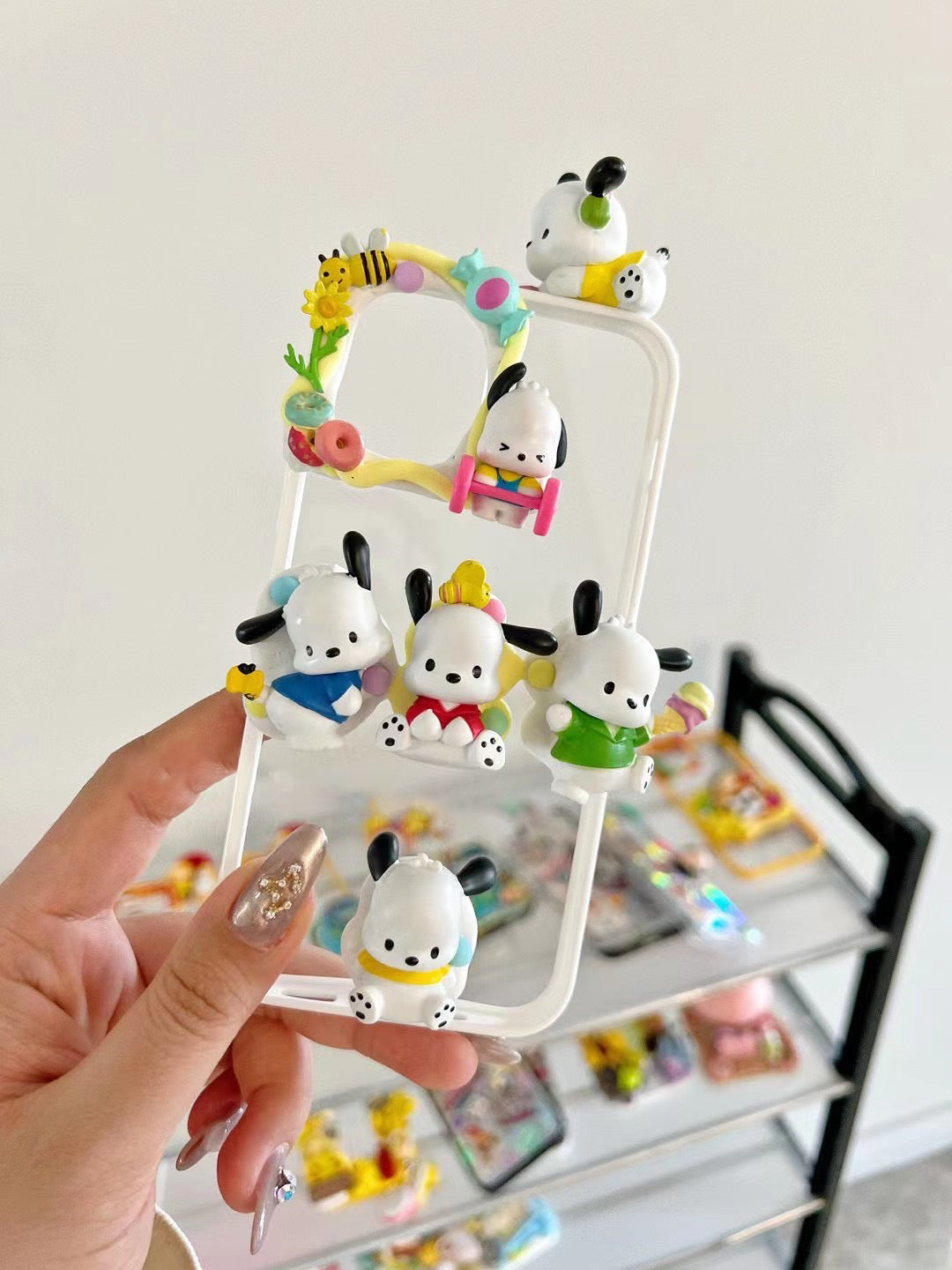 Pochacco | DIY Decoden Handmade Custom Cream Phone Case for iPhone Samsung | Phone Cover Accessories