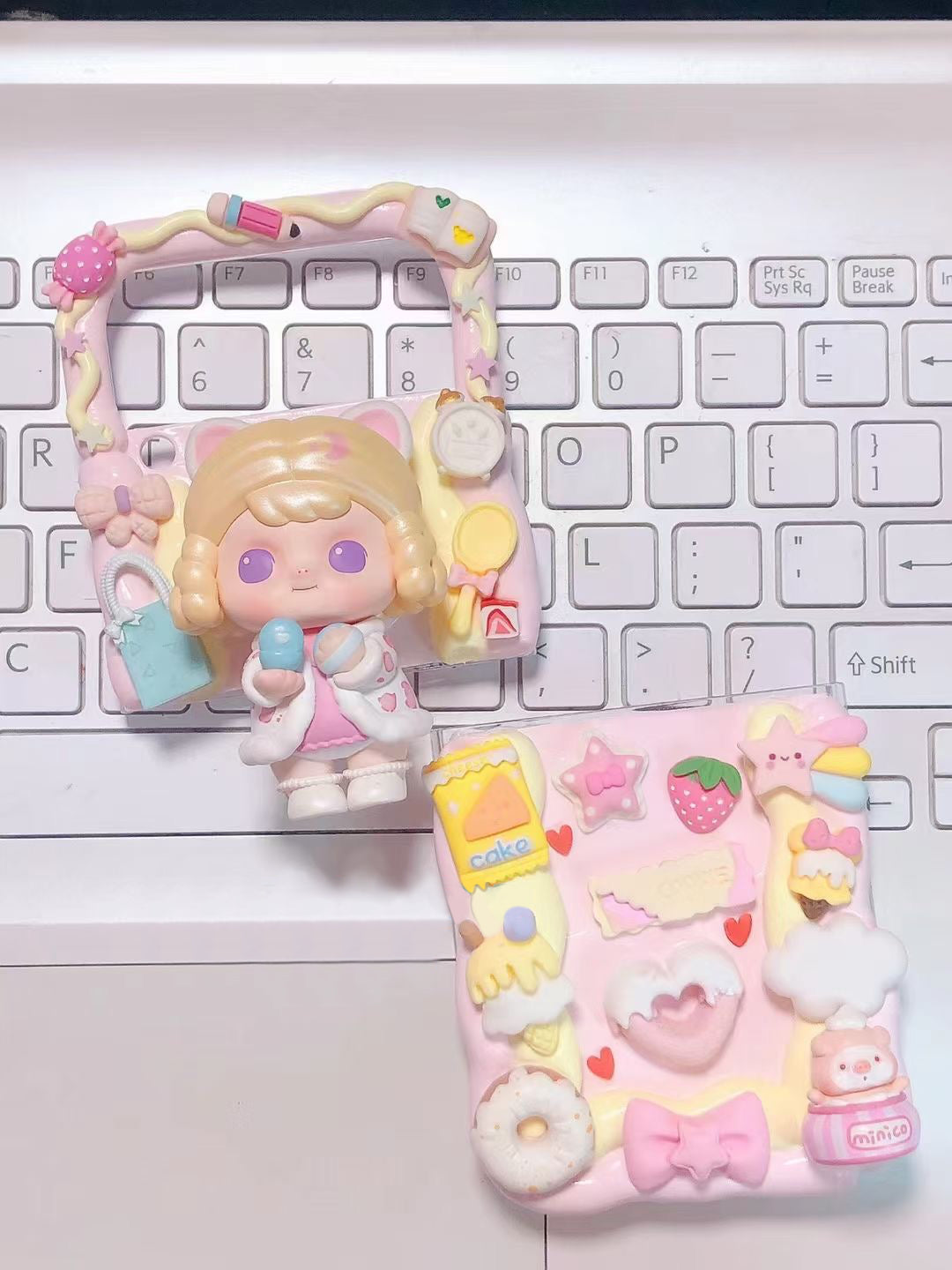 PopMart Minico | DIY Decoden Handmade Custom Cream Phone Case for iPhone Samsung | Phone Cover Accessories