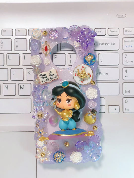 Princess Jasmine | DIY Decoden Handmade Custom Cream Phone Case for iPhone Samsung | Phone Cover Accessories
