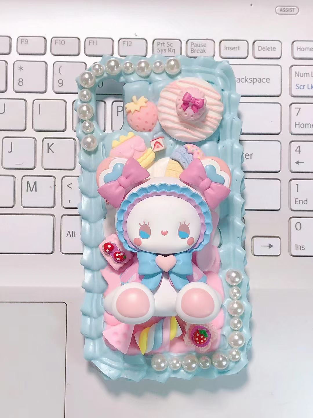 Emma | DIY Decoden Handmade Custom Cream Phone Case for iPhone Samsung | Phone Cover Accessories
