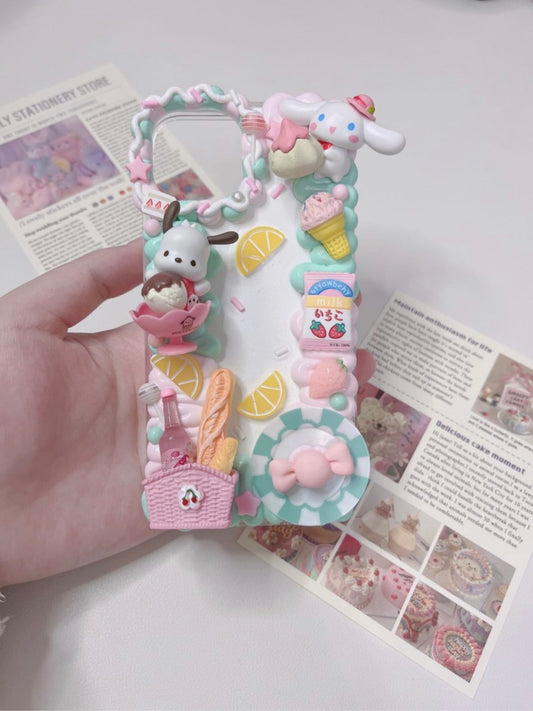 Sanrio｜DIY Decoden Handmade Custom Cream Phone Case for iPhone Samsung | Phone Cover Accessories