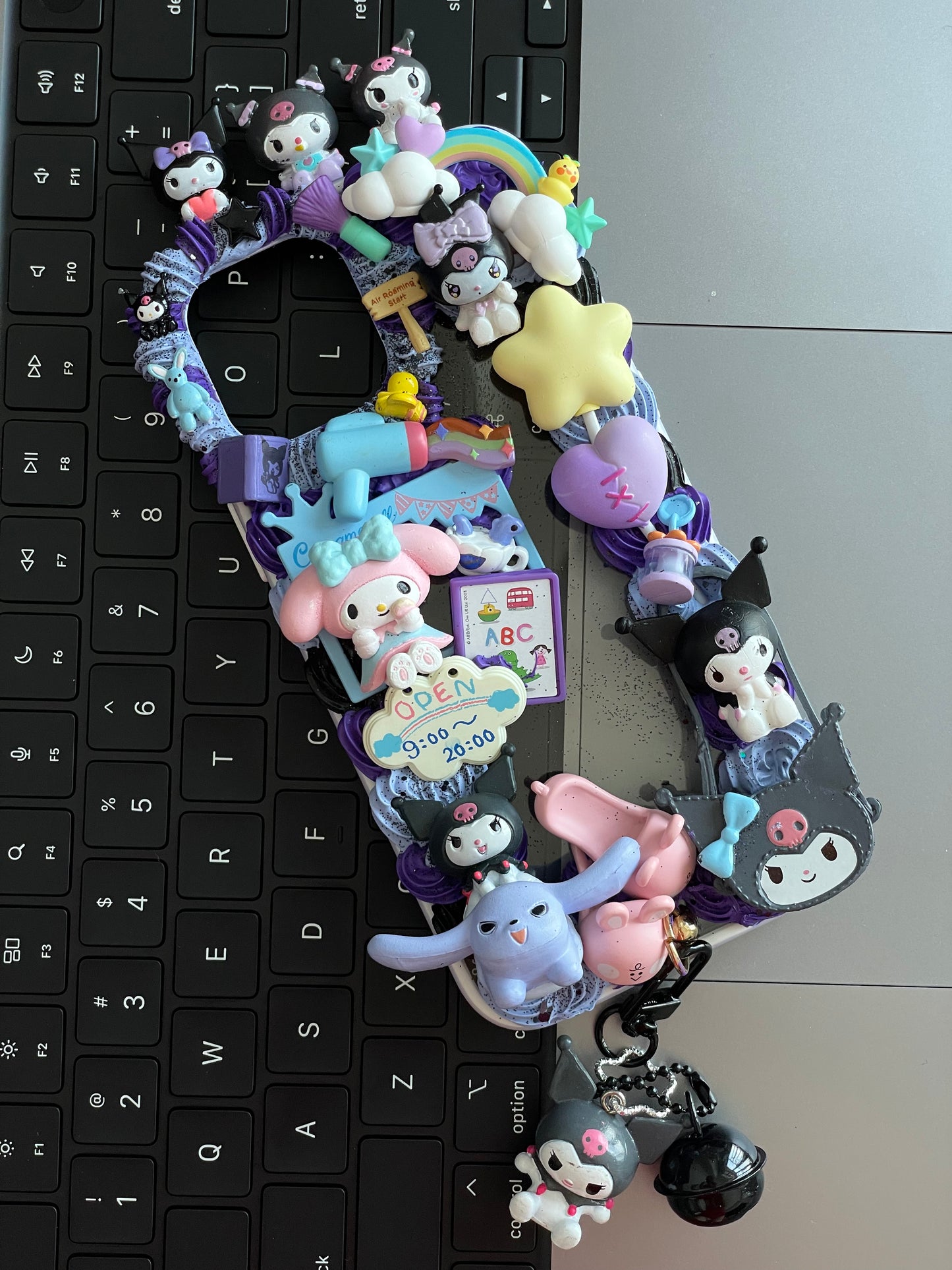 Kuromi ｜Purple DIY Decoden Handmade Custom Cream Phone Case for iPhone Samsung | Phone Cover Accessories