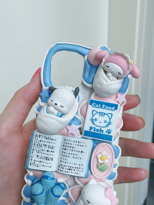 Melody | Sanrio DIY Decoden Handmade Custom Cream Phone Case for iPhone Samsung | Phone Cover Accessories