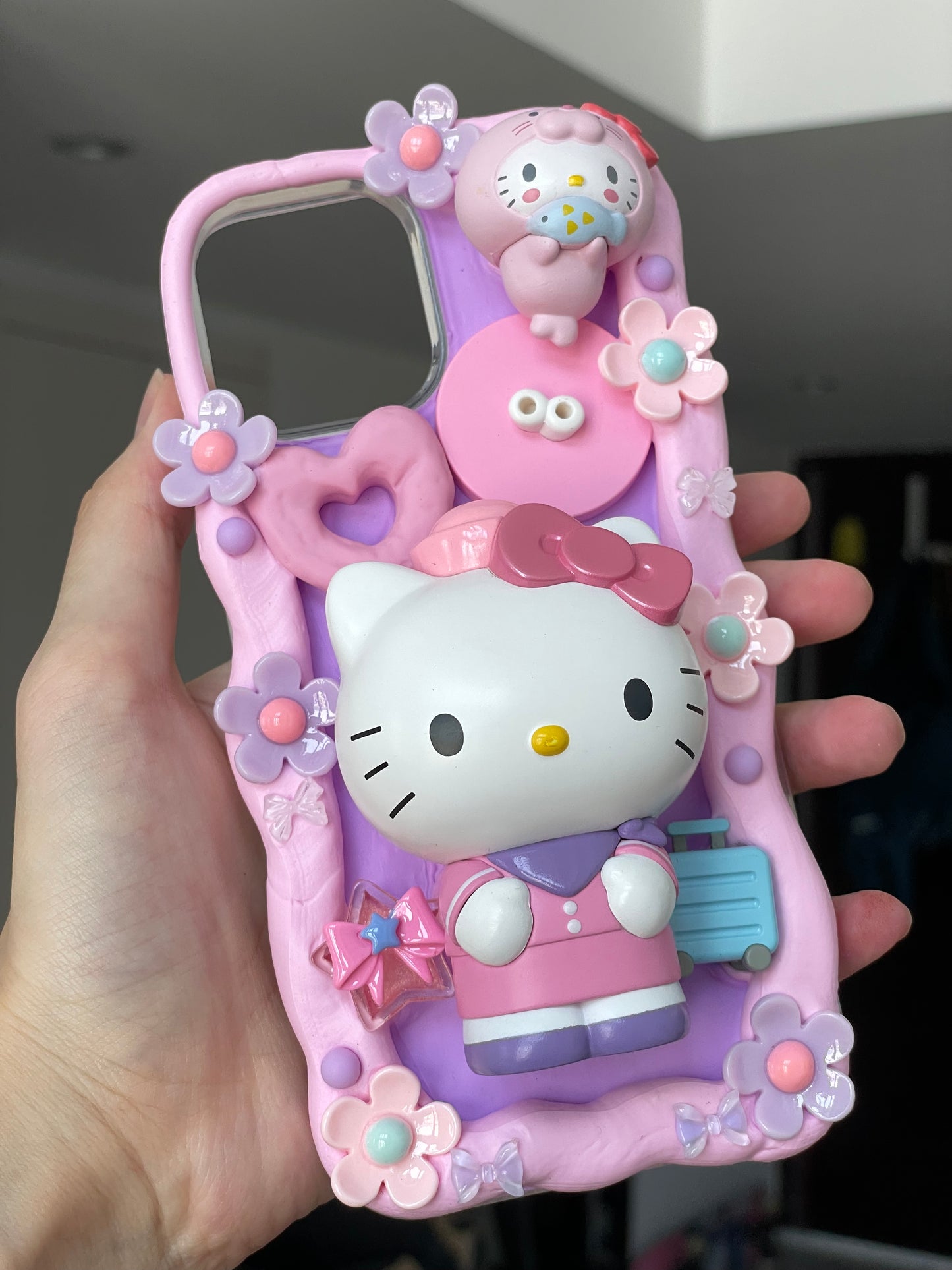 Hellokitty｜ DIY Decoden Handmade Custom Cream Phone Case for iPhone Samsung | Phone Cover Accessories