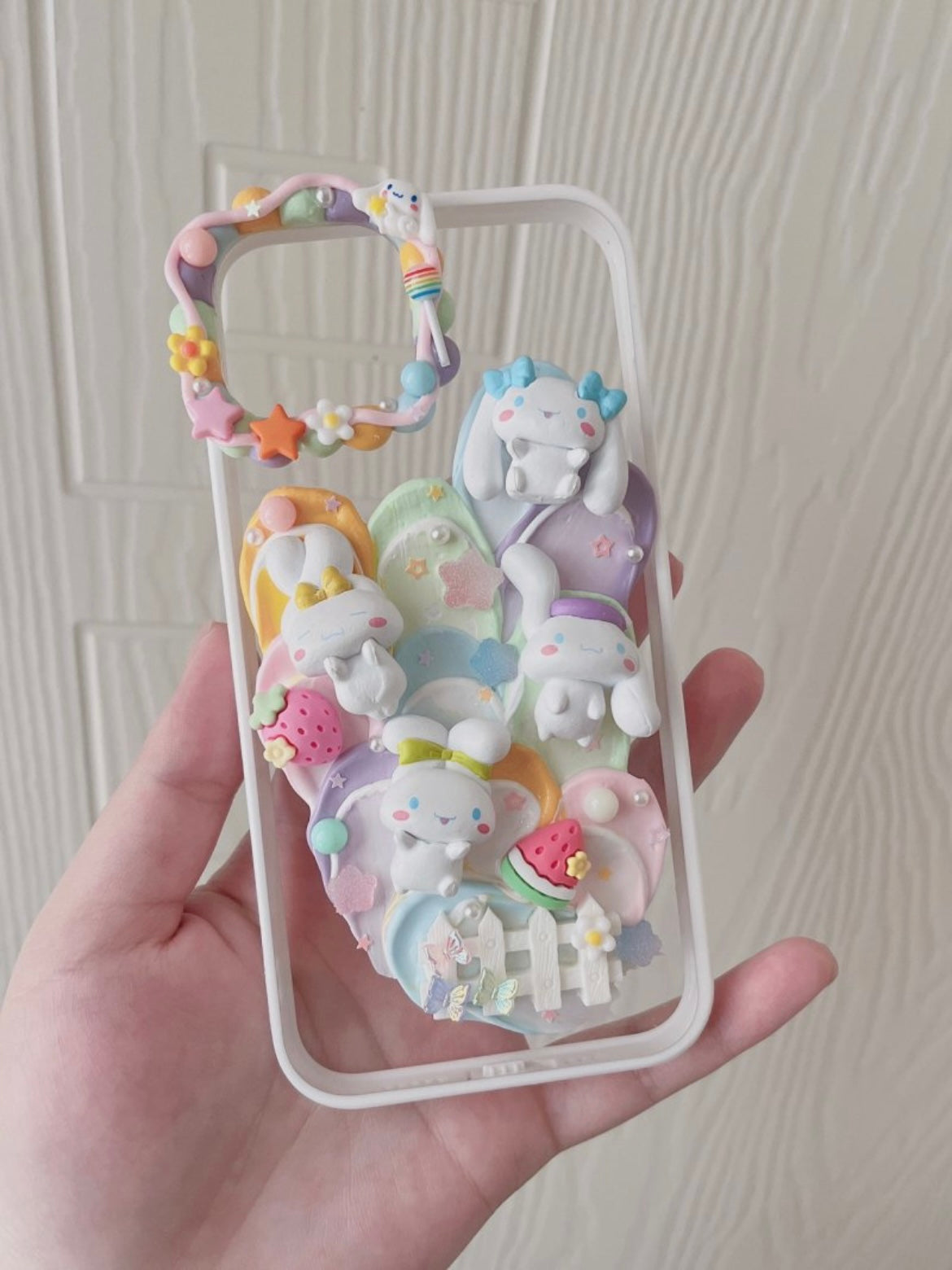 Cinnamoroll | DIY Decoden Handmade Custom Cream Phone Case for iPhone Samsung | Phone Cover Accessories