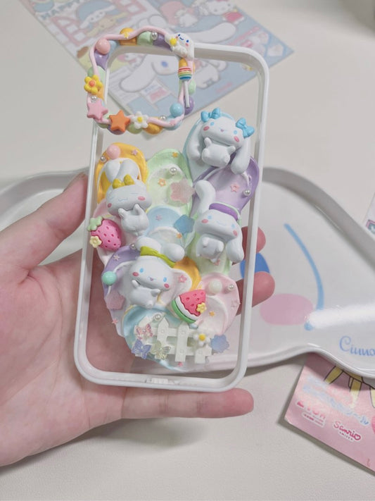 Cinnamoroll | DIY Decoden Handmade Custom Cream Phone Case for iPhone Samsung | Phone Cover Accessories