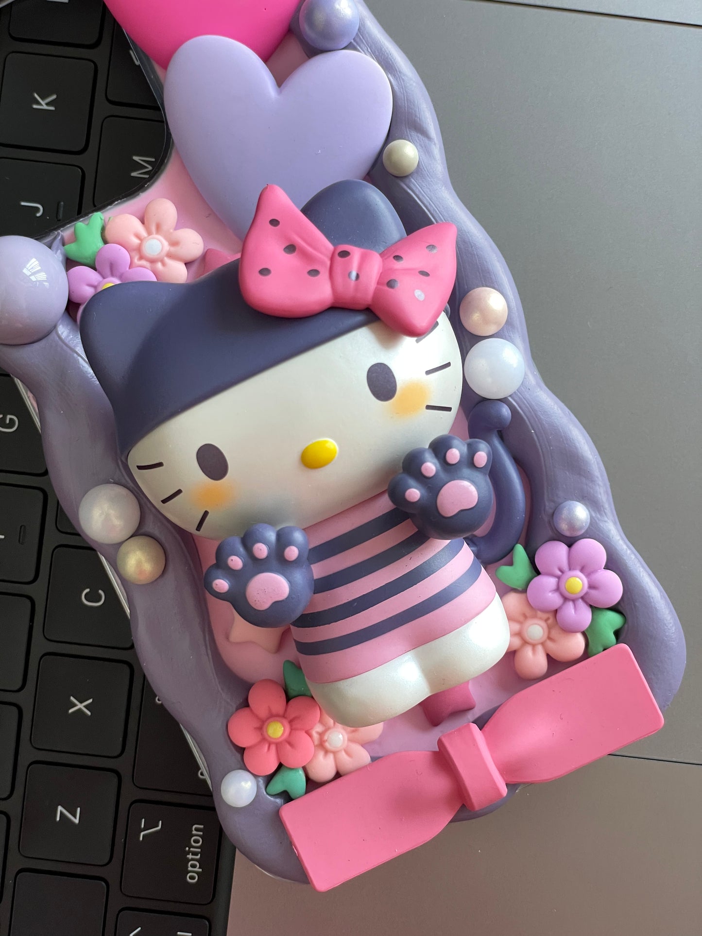 Hellokitty｜Purple DIY Decoden Handmade Custom Cream Phone Case for iPhone Samsung | Phone Cover Accessories