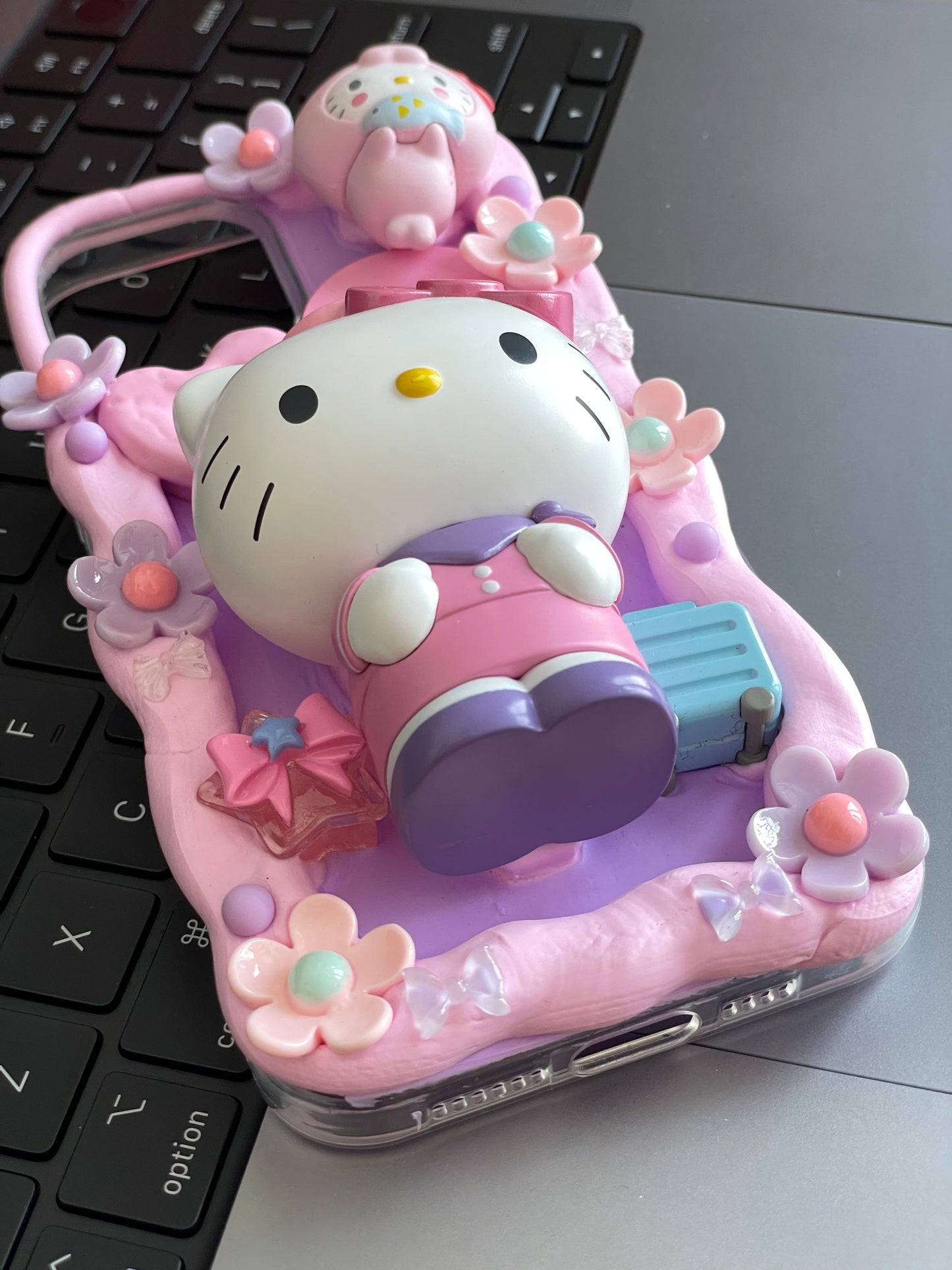 Hellokitty｜ DIY Decoden Handmade Custom Cream Phone Case for iPhone Samsung | Phone Cover Accessories