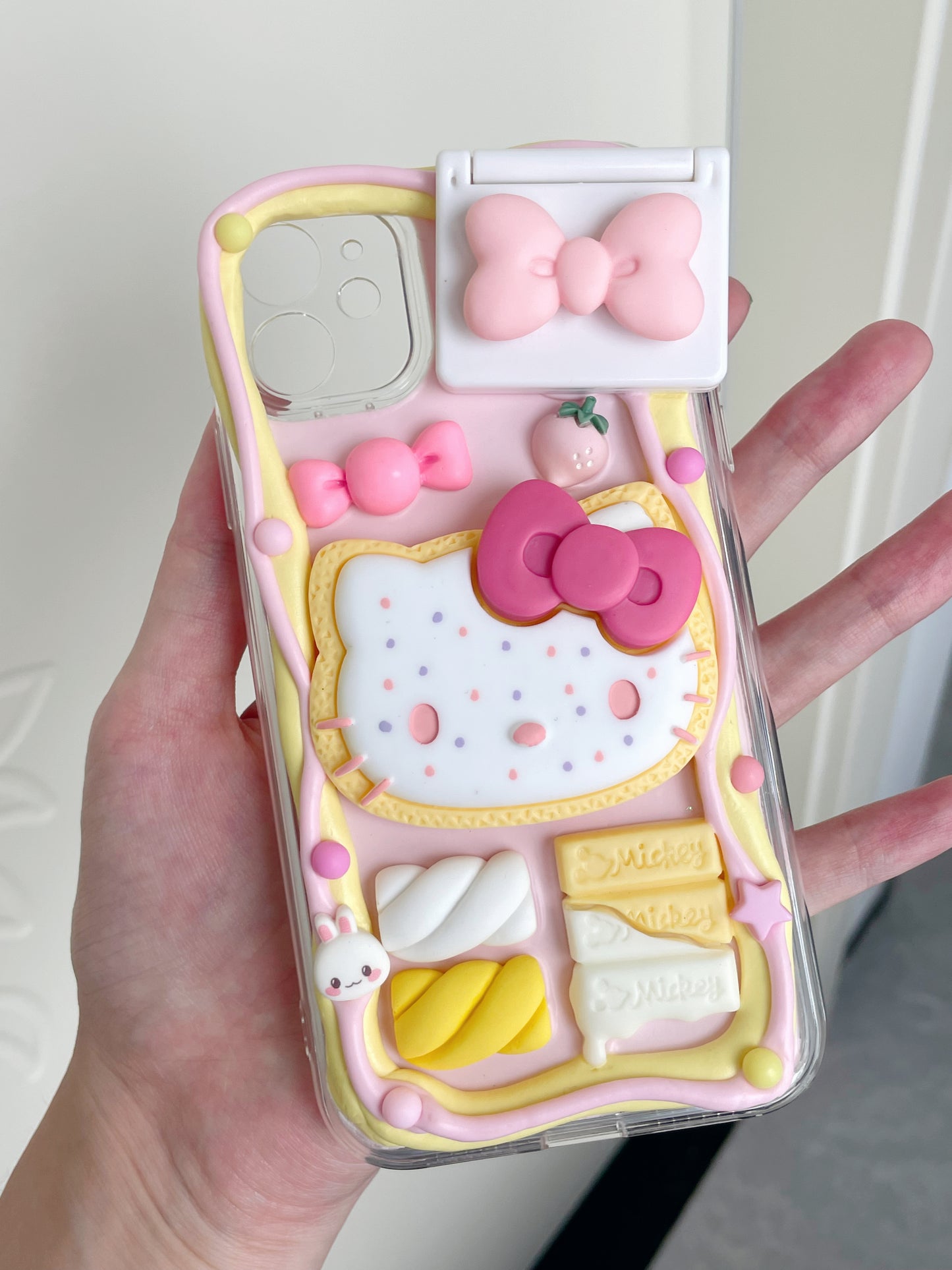 Cookie Hello Kitty  |Sanrio DIY Decoden Handmade Custom Cream Phone Case for iPhone Samsung | Phone Cover Accessories