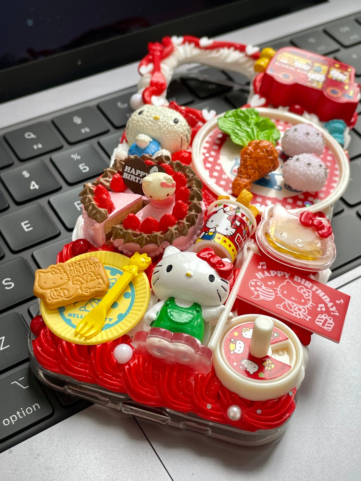 Hellokitty（Whole set of food toy）｜DIY Decoden Handmade Custom Cream Phone Case for iPhone Samsung | Phone Cover Accessories