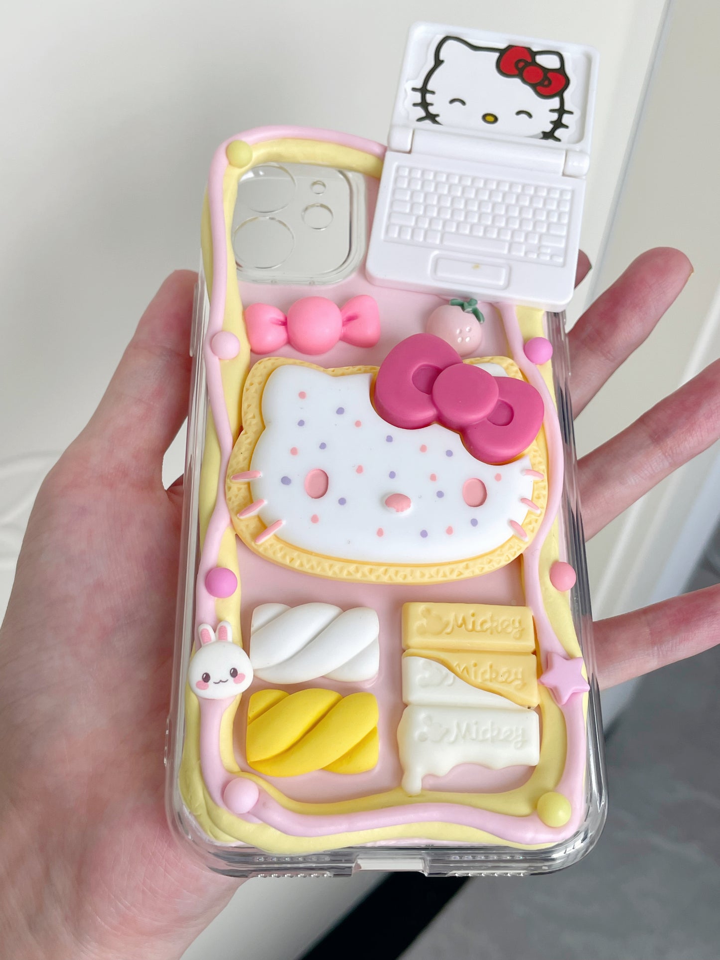 Cookie Hello Kitty  |Sanrio DIY Decoden Handmade Custom Cream Phone Case for iPhone Samsung | Phone Cover Accessories