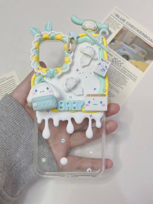 Cinnamoroll | DIY Decoden Handmade Custom Cream Phone Case for iPhone Samsung | Phone Cover Accessories