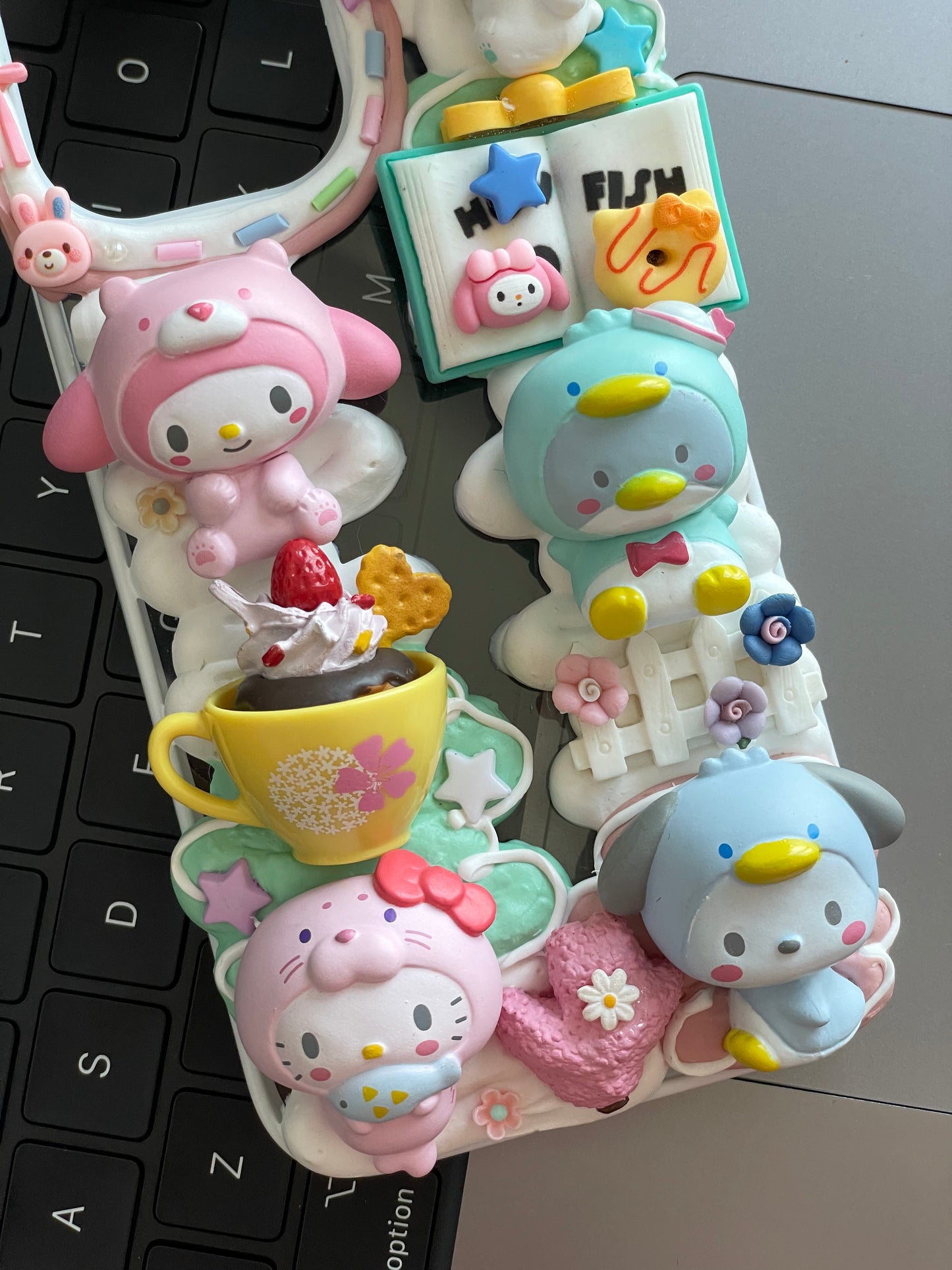 Sanrio｜DIY Decoden Handmade Custom Cream Phone Case for iPhone Samsung | Phone Cover Accessories