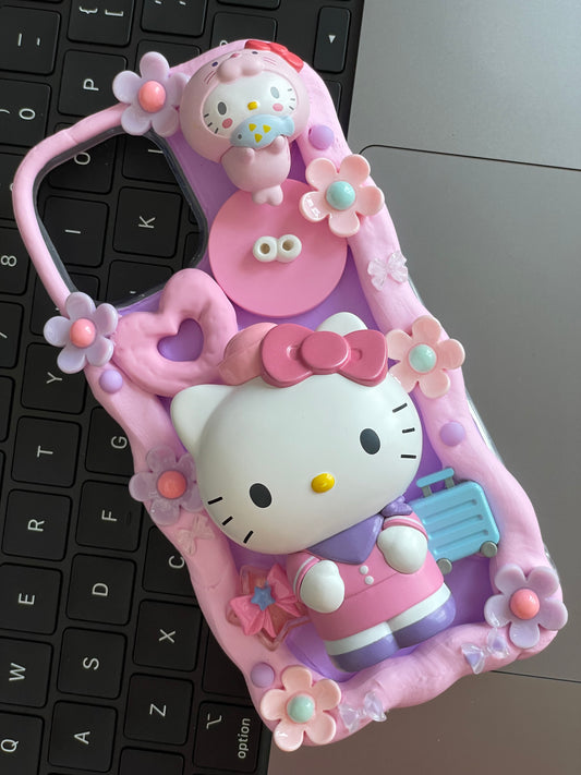 Hellokitty｜ DIY Decoden Handmade Custom Cream Phone Case for iPhone Samsung | Phone Cover Accessories