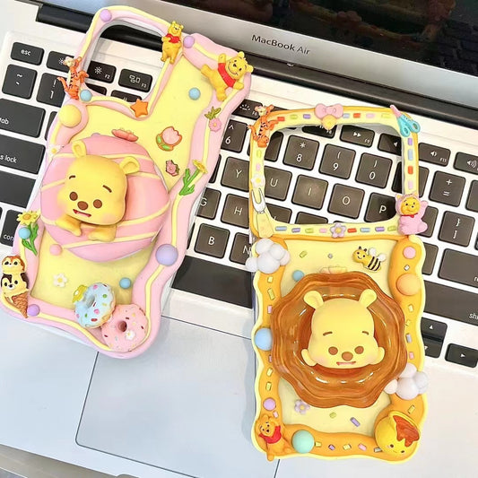 Winnie the Pooh Disney | DIY Decoden Handmade Custom Cream Phone Case for iPhone Samsung | Phone Cover Accessories