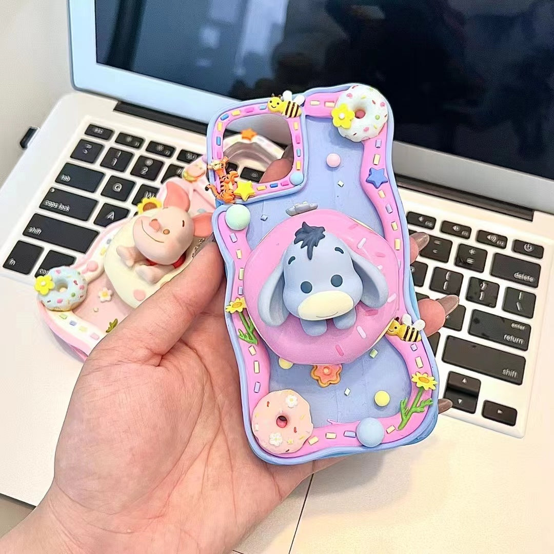 Winnie the Pooh Disney | DIY Decoden Handmade Custom Cream Phone Case for iPhone Samsung | Phone Cover Accessories