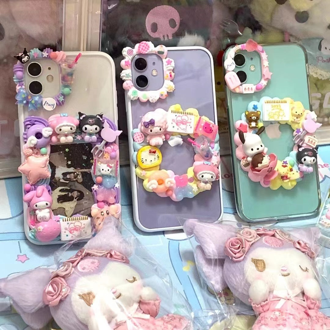 Sanrio｜DIY Decoden Handmade Custom Cream Phone Case for iPhone Samsung | Phone Cover Accessories