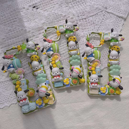 Pochacco | DIY Decoden Handmade Custom Cream Phone Case for iPhone Samsung | Phone Cover Accessories