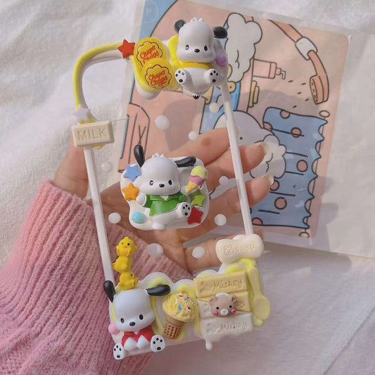 Pochacco | DIY Decoden Handmade Custom Cream Phone Case for iPhone Samsung | Phone Cover Accessories